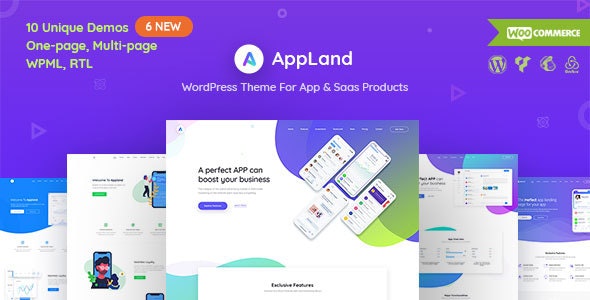 AppLand软件APP/小程序/SaaS项目推介落地页WordPress主题 - 图片1 AppLand软件APP/小程序/SaaS项目推介落地页WordPress主题 - 图片1