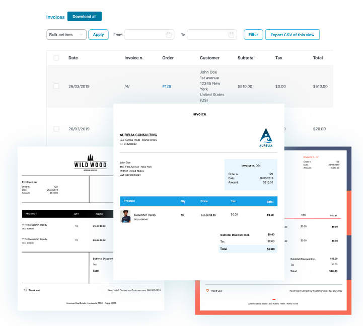 YITH Packing Slips Premium装箱单和PDF发票管理器WooCommerce插件 - 图片2