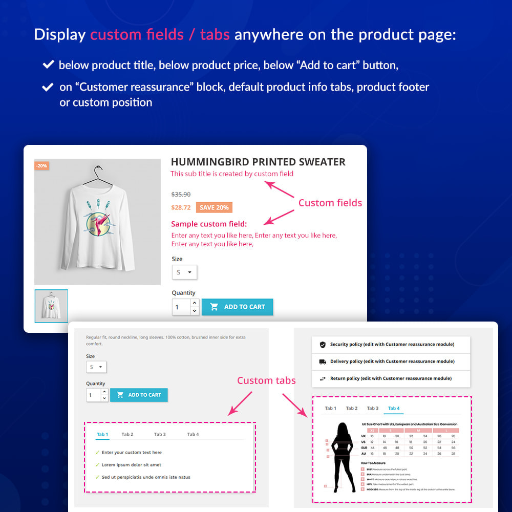Custom Tabs产品页自定义字段&选项卡Prestashop插件V2.2.4 - 图片2