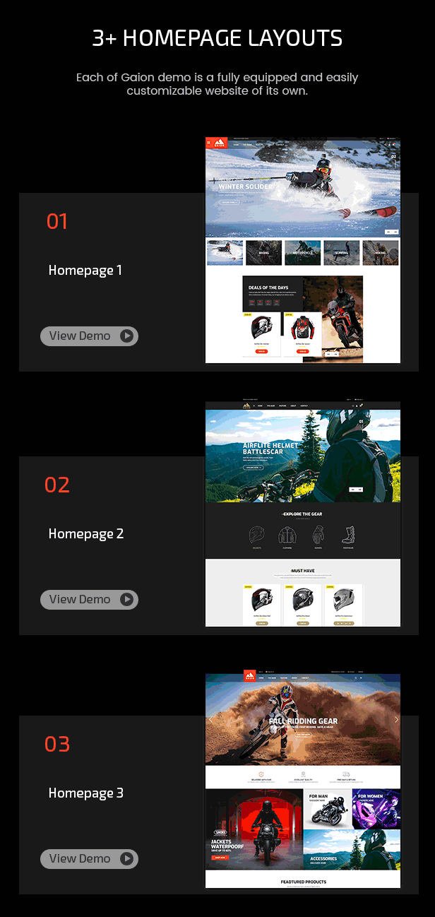 Gaion(v1.1.29)运动装备和体育用品在线销售网店WooCommerce主题 - 图片2