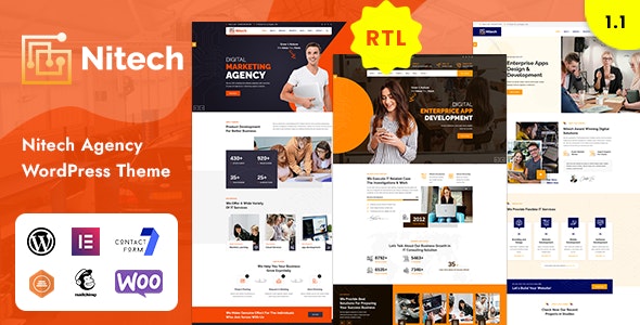 Nitech软件技术服务公司网站模板WordPress主题 - 图片1 Nitech软件技术服务公司网站模板WordPress主题 - 图片1