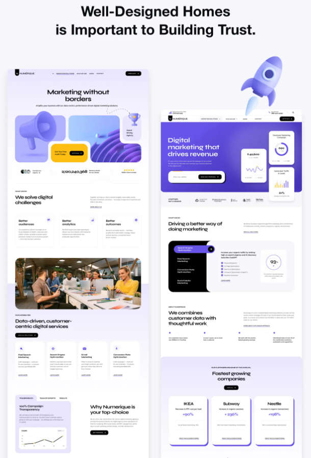 Numérique WordPress主题_网络营销和SEO服务网站模板 Numérique WordPress主题_网络营销和SEO服务网站模板