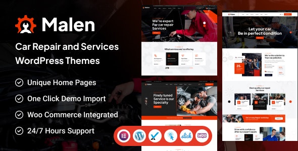 Malen汽车维修与保养服务网站WordPress主题V1.0.1 Malen汽车维修与保养服务网站WordPress主题V1.0.1