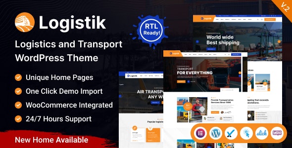 Logistik仓储物流和运输企业网站WordPress主题V1.0 Logistik仓储物流和运输企业网站WordPress主题V1.0
