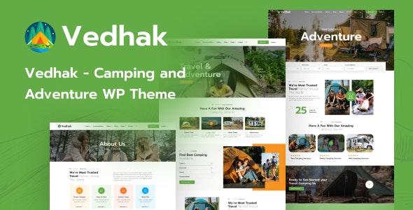 Vedhak现代露营旅游网站WordPress主题V1.0.1 - 图片1 Vedhak现代露营旅游网站WordPress主题V1.0.1 - 图片1
