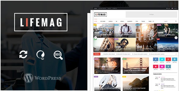 LifeMag新闻报纸和杂志社网站WordPress主题V1.0.4 - 图片1 LifeMag新闻报纸和杂志社网站WordPress主题V1.0.4 - 图片1