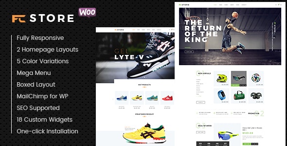 FcStore运动鞋和体育健身用品销售网站WordPress主题V1.2.12 - 图片1 FcStore运动鞋和体育健身用品销售网站WordPress主题V1.2.12 - 图片1