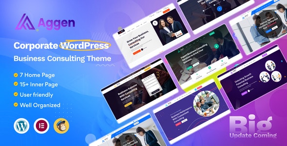 Aggen WordPress主题_商业咨询和财务咨询网站模板 Aggen WordPress主题_商业咨询和财务咨询网站模板