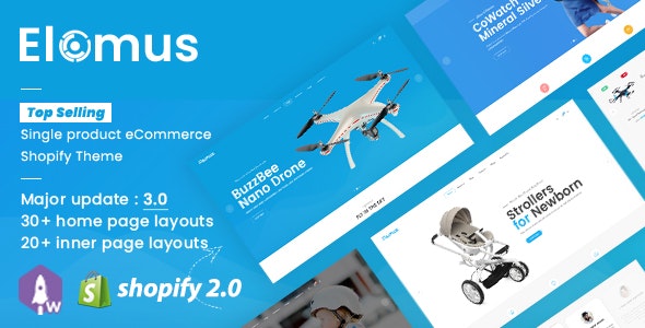 Elomus单品类商品跨境销售平台Shopify主题V3.12 - 图片1 Elomus单品类商品跨境销售平台Shopify主题V3.12 - 图片1