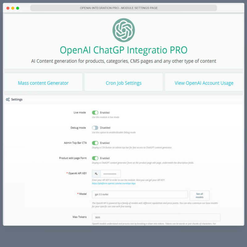 GPTGen智能OpenAI内容生成器Prestashop插件V1.3.5 - 图片4