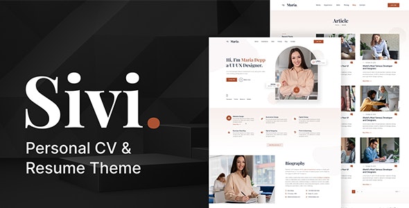 Sivi(v1.5)个人在线简历落地页WordPress主题 Sivi(v1.5)个人在线简历落地页WordPress主题