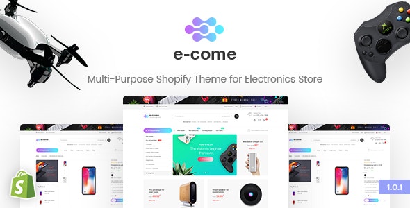 E-come数码家电和游戏商店Shopify主题V1.0.1 E-come数码家电和游戏商店Shopify主题V1.0.1