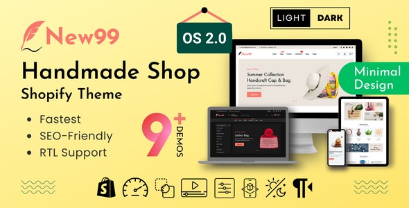 New99(v2.1.4)极简手工制品跨境电商Shopify主题 - 图片1 New99(v2.1.4)极简手工制品跨境电商Shopify主题 - 图片1