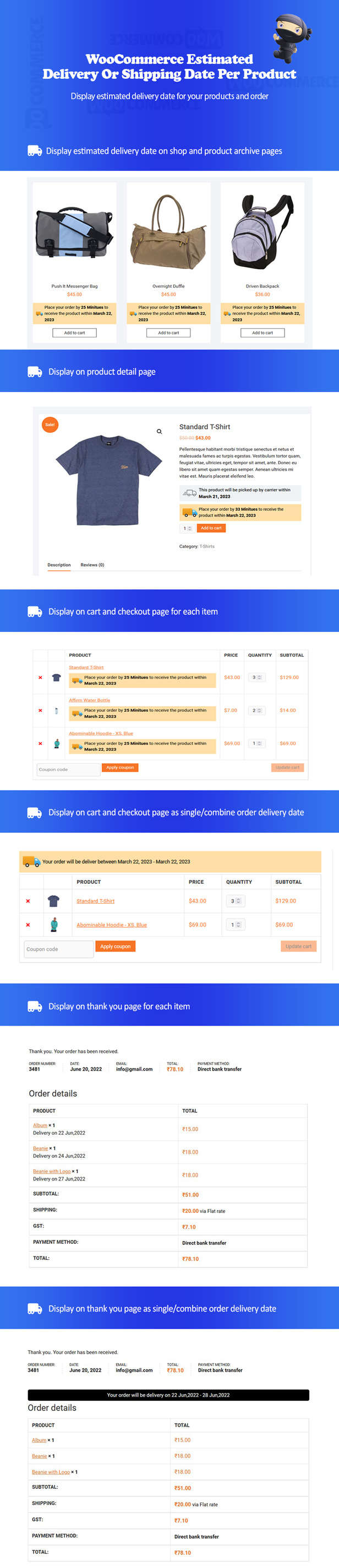 Estimated Date预计发货和送货时间WooCommerce插件V5.1 - 图片2 Estimated Date预计发货和送货时间WooCommerce插件V5.1 - 图片2