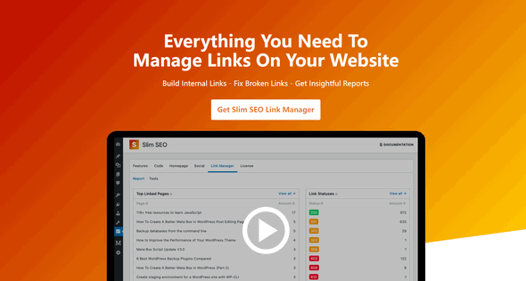 Slim SEO Link Manager汉化版V1.6.5 网站链接SEO优化器WordPress插件 - 图片1 Slim SEO Link Manager汉化版V1.6.5 网站链接SEO优化器WordPress插件 - 图片1