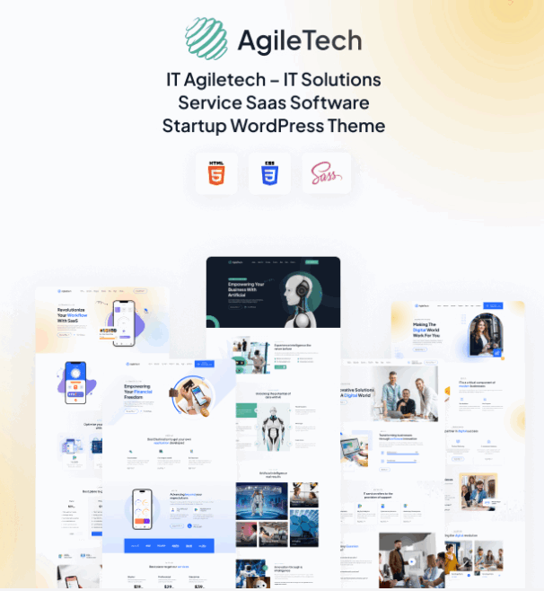 Agiletech汉化版V1.0.6 软件开发IT企业和网络公司WordPress主题 - 图片3