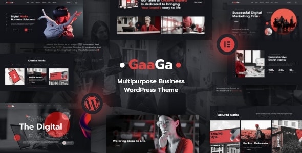 Gaaga WordPress主题_创意品牌设计和数字营销网站 - 图片1 Gaaga WordPress主题_创意品牌设计和数字营销网站 - 图片1