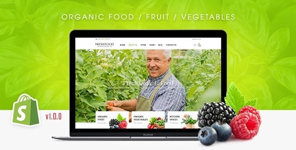 Fresh Food生鲜果蔬店网站Shopify主题V1.0.1 Fresh Food生鲜果蔬店网站Shopify主题V1.0.1