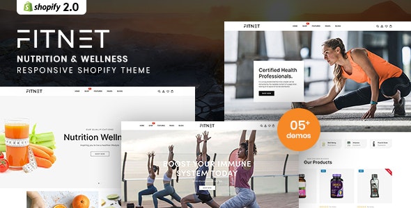 Fitnet保健品和营养补剂在线销售网站Shopify主题 Fitnet保健品和营养补剂在线销售网站Shopify主题
