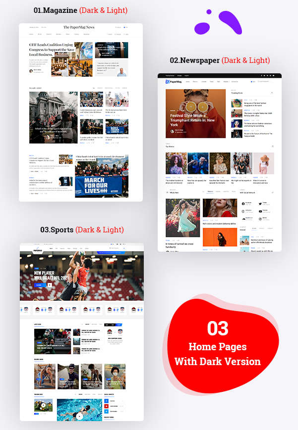 PaperMag体坛新闻杂志网站WordPress主题V1.0.5 - 图片2 PaperMag体坛新闻杂志网站WordPress主题V1.0.5 - 图片2