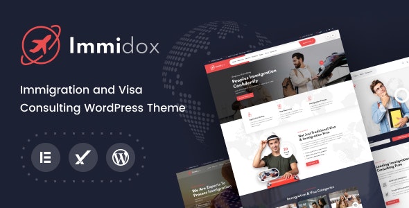 Immidox移民签证和留学咨询网站WordPress主题 Immidox移民签证和留学咨询网站WordPress主题