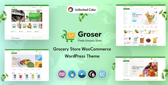Groser生鲜果蔬商场超市在线购物网站WordPress主题V1.0.3 - 图片1 Groser生鲜果蔬商场超市在线购物网站WordPress主题V1.0.3 - 图片1
