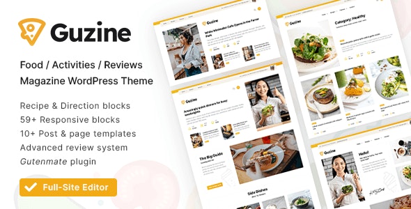 Guzine食谱分享杂志和美食博主博客网站WordPress主题V1.2.1 - 图片1 Guzine食谱分享杂志和美食博主博客网站WordPress主题V1.2.1 - 图片1