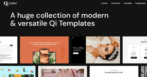 Qi Templates古腾堡模板图案和线框集WordPress插件V1.0.2 Qi Templates古腾堡模板图案和线框集WordPress插件V1.0.2