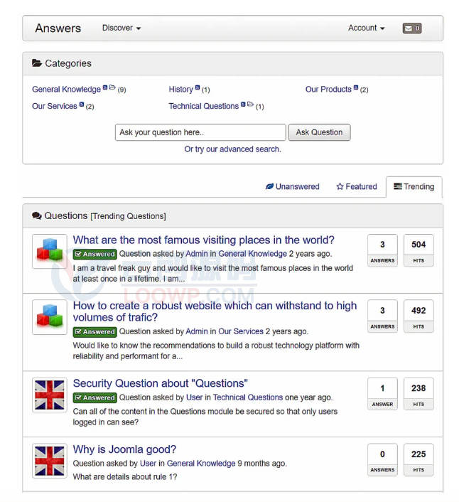 Community Answers积分悬赏问答系统Joomla网站插件V6.0.1 - 图片2 Community Answers积分悬赏问答系统Joomla网站插件V6.0.1 - 图片2