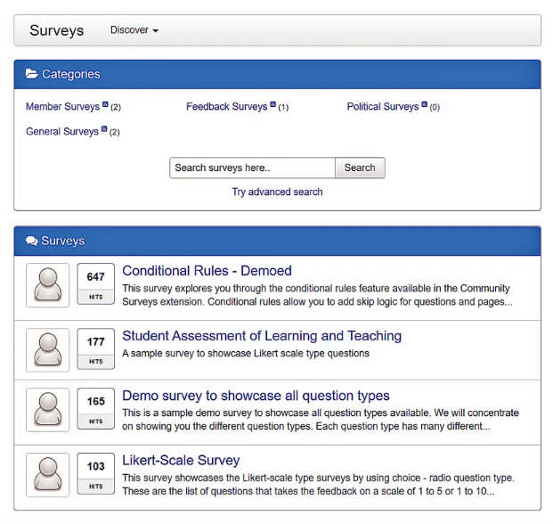 Community Surveys全功能问卷调查生成器Joomla插件V6.1.1 - 图片4 Community Surveys全功能问卷调查生成器Joomla插件V6.1.1 - 图片4
