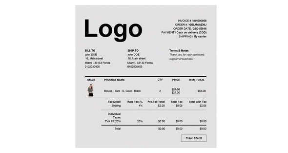 Advance Invoice购物发票小票PDF模板Prestashop插件V1.1.52 - 图片1 Advance Invoice购物发票小票PDF模板Prestashop插件V1.1.52 - 图片1