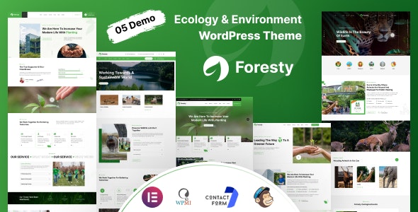 Foresty生态环保公益组织网站模板WordPress主题 - 图片1 Foresty生态环保公益组织网站模板WordPress主题 - 图片1