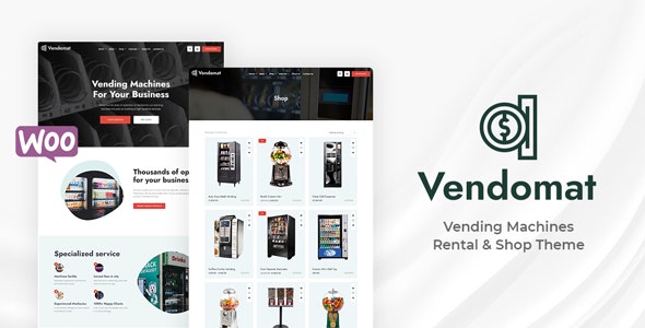 Vendomat自动售货机出售和租赁网WordPress主题 Vendomat自动售货机出售和租赁网WordPress主题