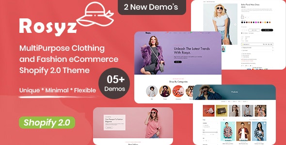 Rosyz多功能服装和时装电商网站Shopify 2.0主题 Rosyz多功能服装和时装电商网站Shopify 2.0主题