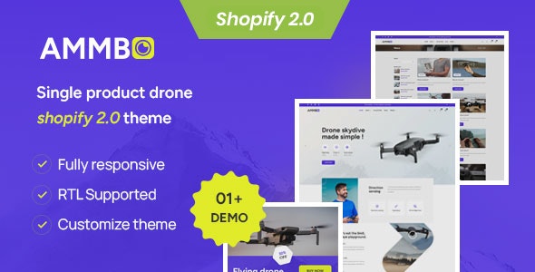 Ammbo无人机跨境销售网站Shopify 2.0主题 Ammbo无人机跨境销售网站Shopify 2.0主题