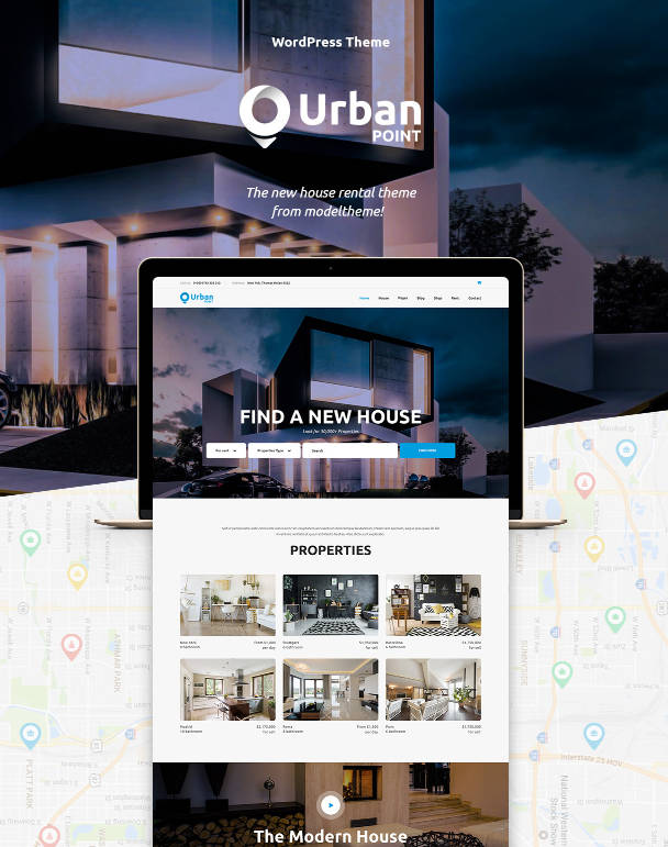 UrbanPoint(v2.0)房地产中介买房租房网WordPress主题 UrbanPoint(v2.0)房地产中介买房租房网WordPress主题