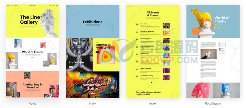 Line Gallery美术馆画展和博物馆网站Joomla5主题 - 图片2