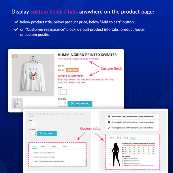 ExtraTabs(v2.3.8)定制产品页字段和选项卡Prestashop插件 - 图片2