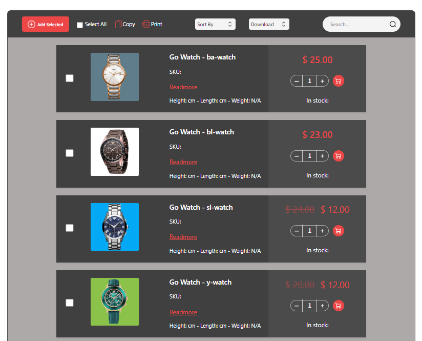 WooCommerce Product Variations Table(v1.3.1)产品变体表格插件 - 图片2 WooCommerce Product Variations Table(v1.3.1)产品变体表格插件 - 图片2