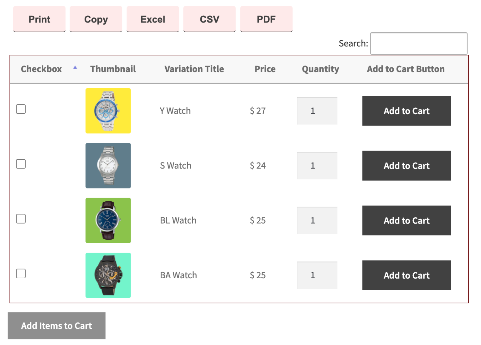 WooCommerce Product Variations Table(v1.3.1)产品变体表格插件 - 图片3 WooCommerce Product Variations Table(v1.3.1)产品变体表格插件 - 图片3