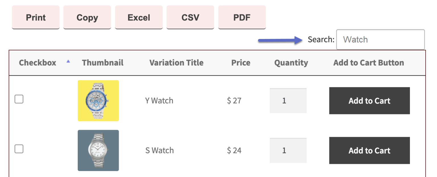 WooCommerce Product Variations Table(v1.3.1)产品变体表格插件 - 图片4 WooCommerce Product Variations Table(v1.3.1)产品变体表格插件 - 图片4
