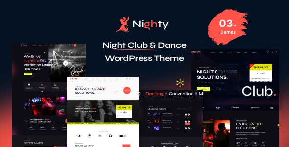 Nighty夜总会和音乐派对网站模板WordPress主题 Nighty夜总会和音乐派对网站模板WordPress主题