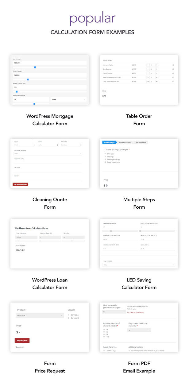 ez Form Calculator灵活表单构建器WordPress插件 - 图片3 ez Form Calculator灵活表单构建器WordPress插件 - 图片3