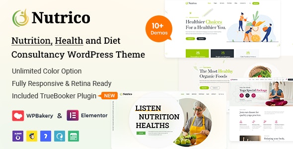 Nutrico营养健康饮食咨询网站WordPress主题 Nutrico营养健康饮食咨询网站WordPress主题