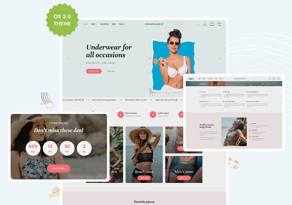 Andor女士内衣专卖店网站Shopify主题 Andor女士内衣专卖店网站Shopify主题