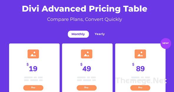 Advanced Pricing Table响应式Divi主题定价表格WordPress插件 - 图片1 Advanced Pricing Table响应式Divi主题定价表格WordPress插件 - 图片1
