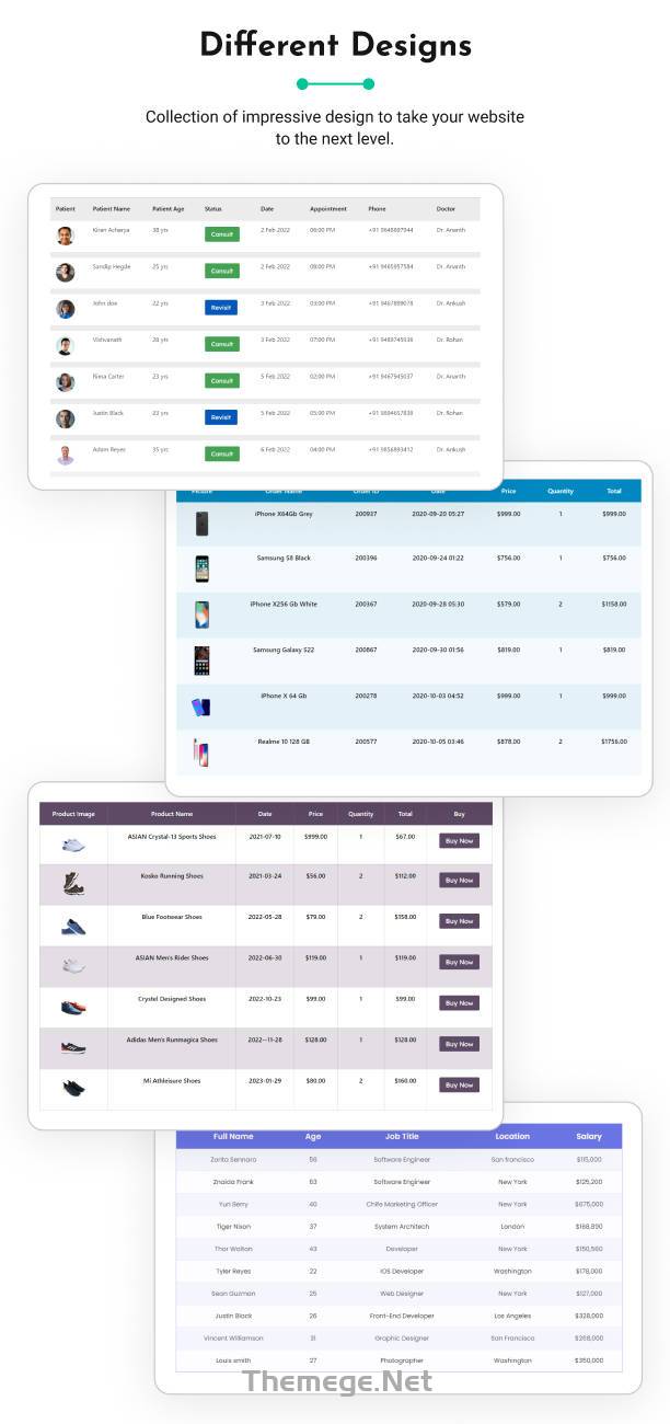 Datalentor数据表格页面元素Elementor组件 - 图片2 Datalentor数据表格页面元素Elementor组件 - 图片2