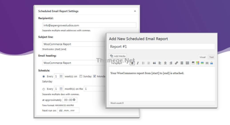 Scheduled Email Reports定时邮送销售报告WooCommerce插件 - 图片2