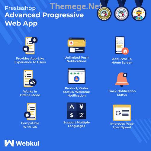 WebkulPWA破解版7.0 高级离线PWA和通知推送Prestashop插件 支持PS8.1 - 图片1 WebkulPWA破解版7.0 高级离线PWA和通知推送Prestashop插件 支持PS8.1 - 图片1
