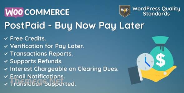 WooCommerce PostPaid 1.1.1 商品后付费支持插件 - 图片1 WooCommerce PostPaid 1.1.1 商品后付费支持插件 - 图片1